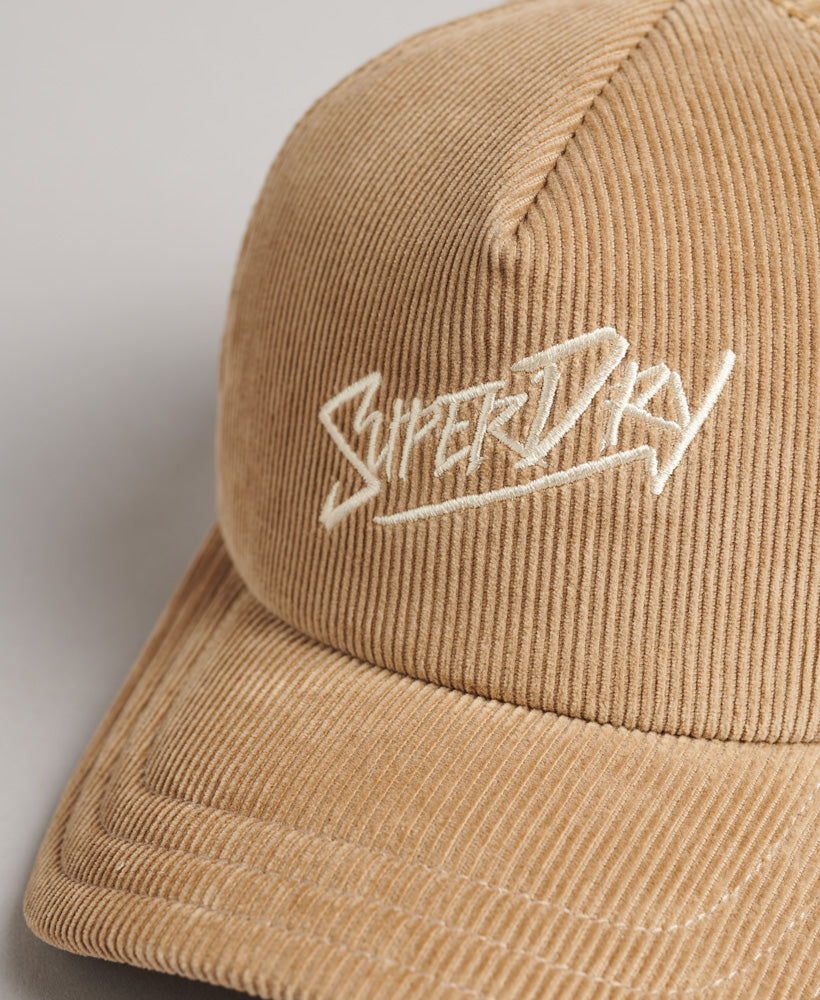 | Superdry – Cord Brand Sandstone Cap Mark Vintage
