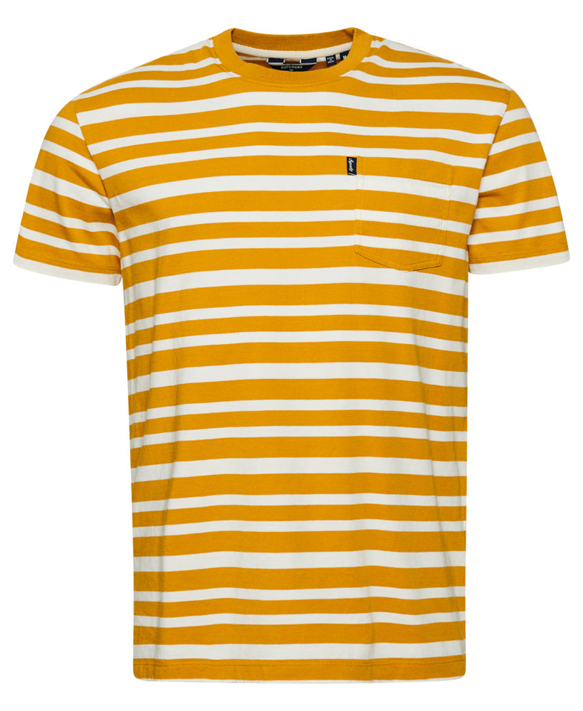 Vintage Stripe T Shirt | Denim Co Ochre/ Ecru