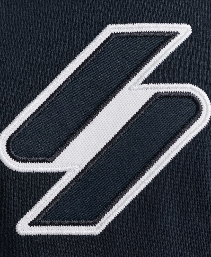 Code Logo Stacked Applique T Shirt | Deep Navy
