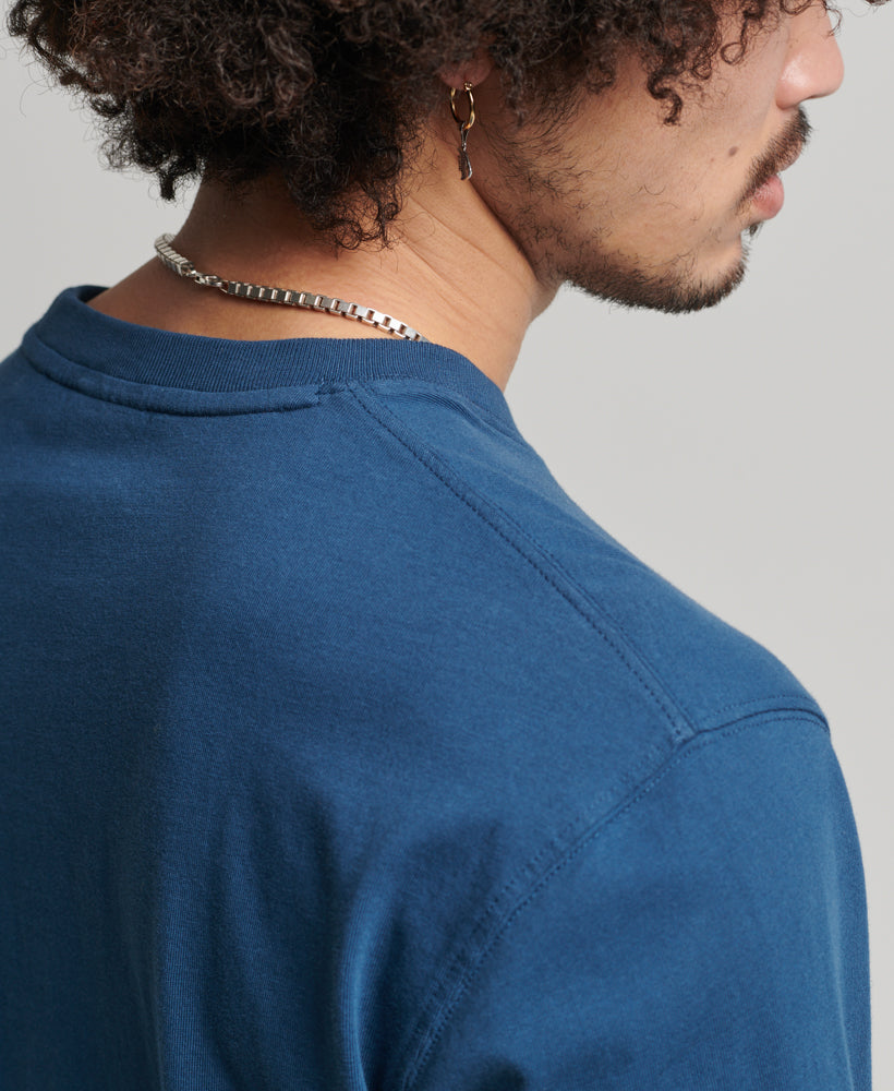 Code Applique Long Sleeve Top | Zinc Blue