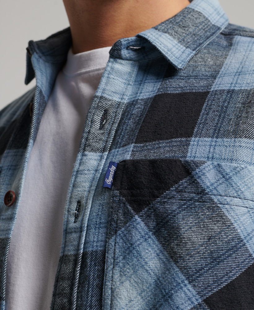 Vintage Check Overshirt | Workwear Blue Ombre