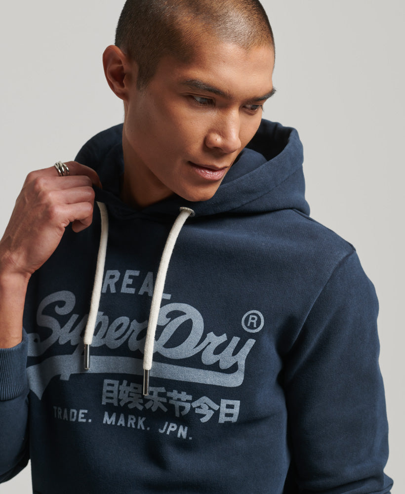 Vintage Logo Hoodie | Eclipse Navy – Superdry