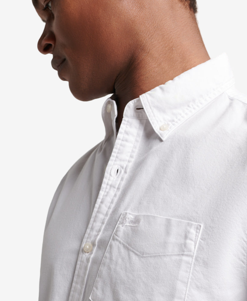 Organic Cotton Long Sleeve Oxford Shirt | Optic