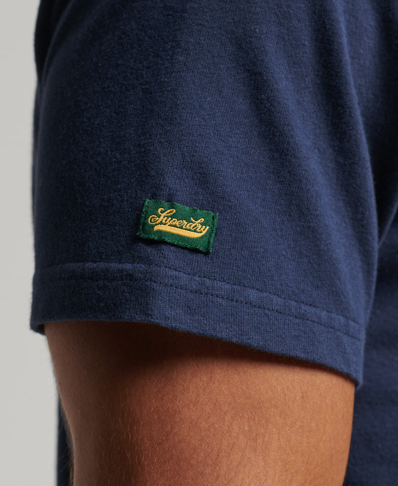 Vintage Scripted College T Shirt | Nautical Navy