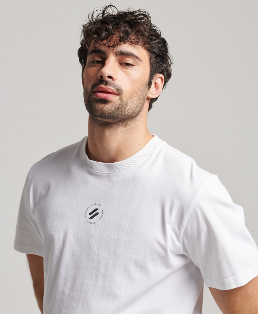 Code Stacked Logo T-Shirt | Brilliant White