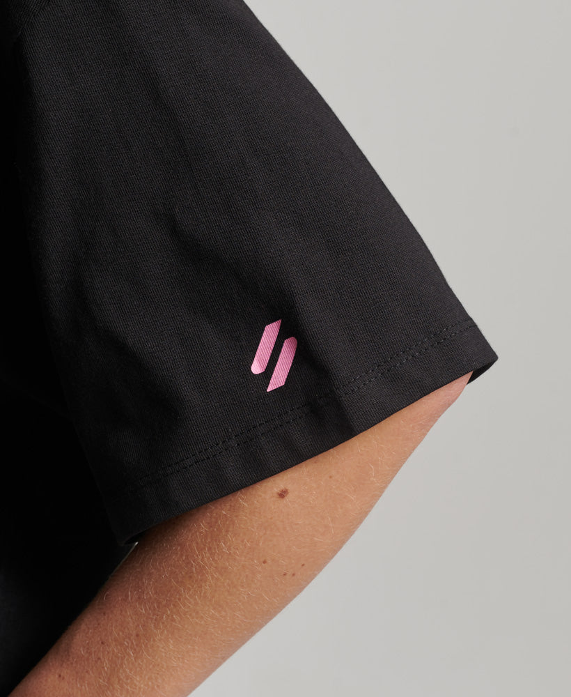 Core Sport T Shirt | Black/Pink