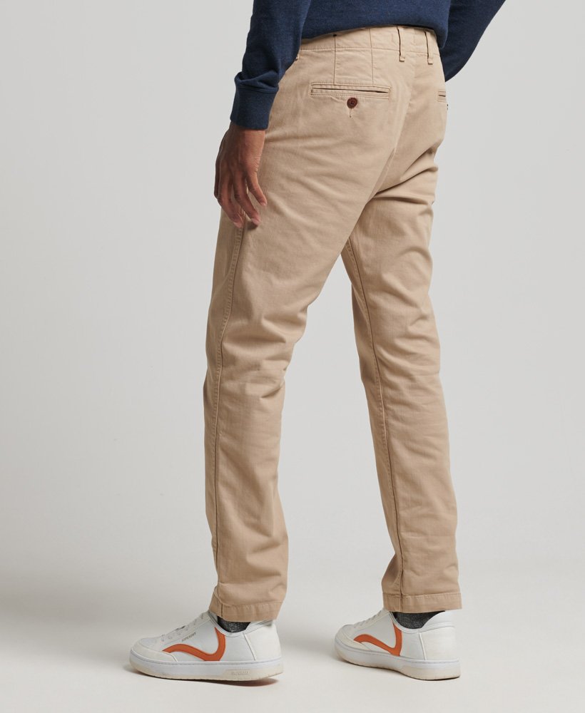 Officers Slim Chino Trousers | Stonewash 32
