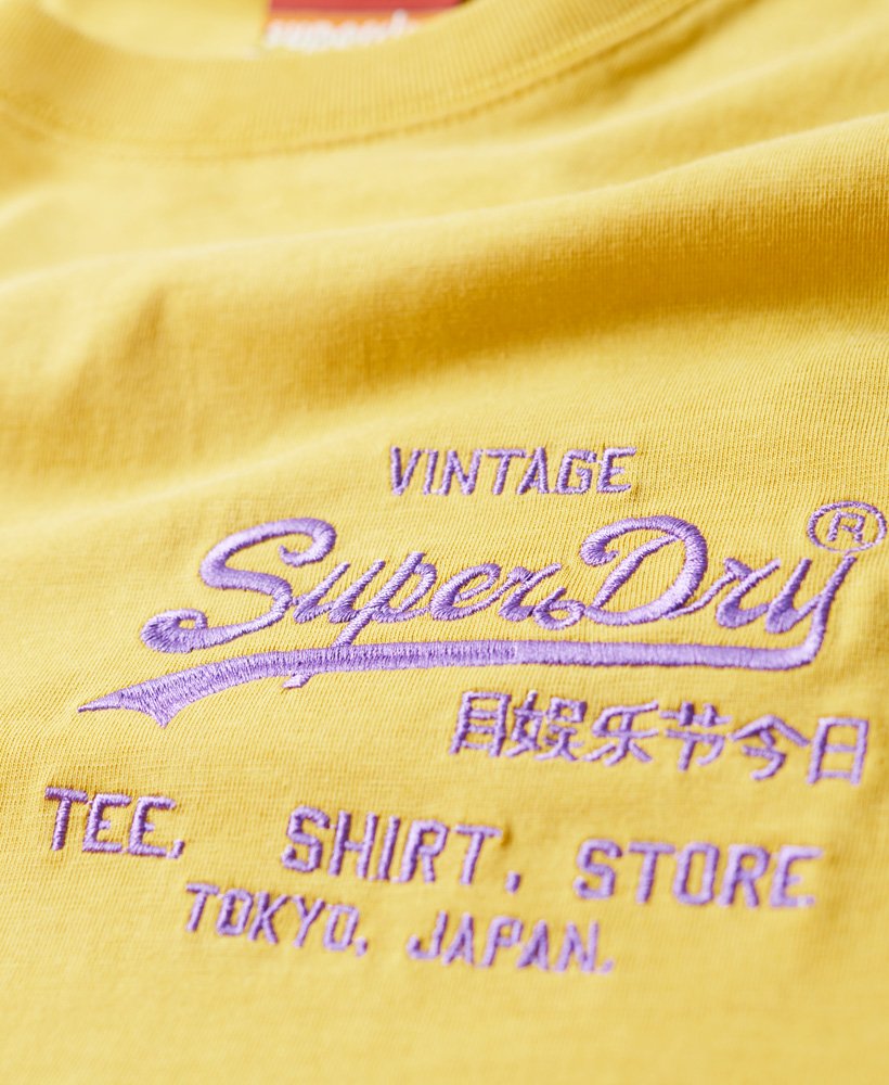 Neon Vintage Logo T-Shirt | Oil Yellow