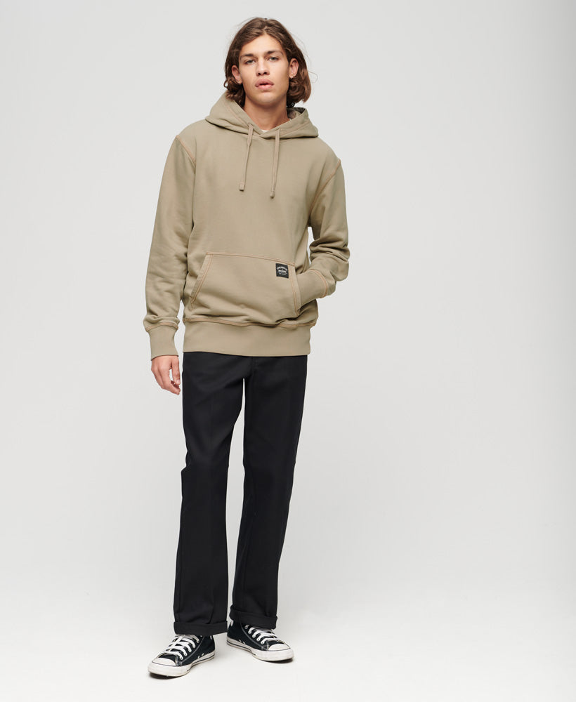 Contrast Stitch Relaxed Hoodie | Vintage Khaki