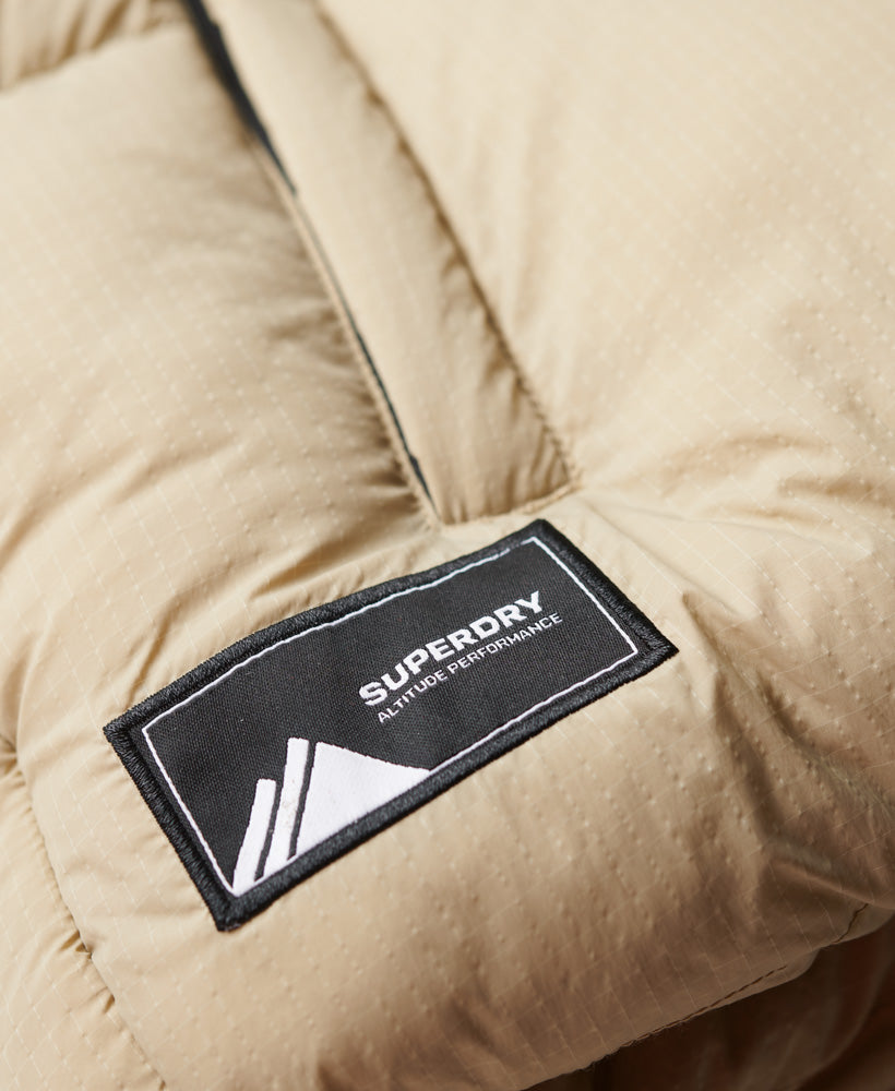 Hooded Ripstop Puffer Gilet | Winter Twig Beige