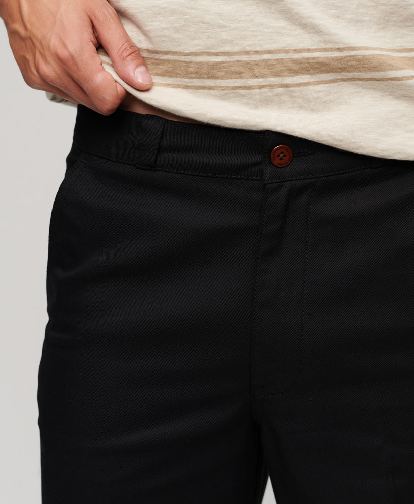 Straight Chino Trousers | Black 32