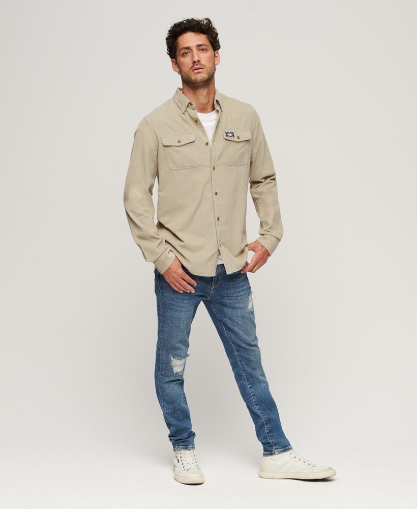 Trailsman Relaxed Fit Corduroy Shirt | Stone Wash Taupe Brown