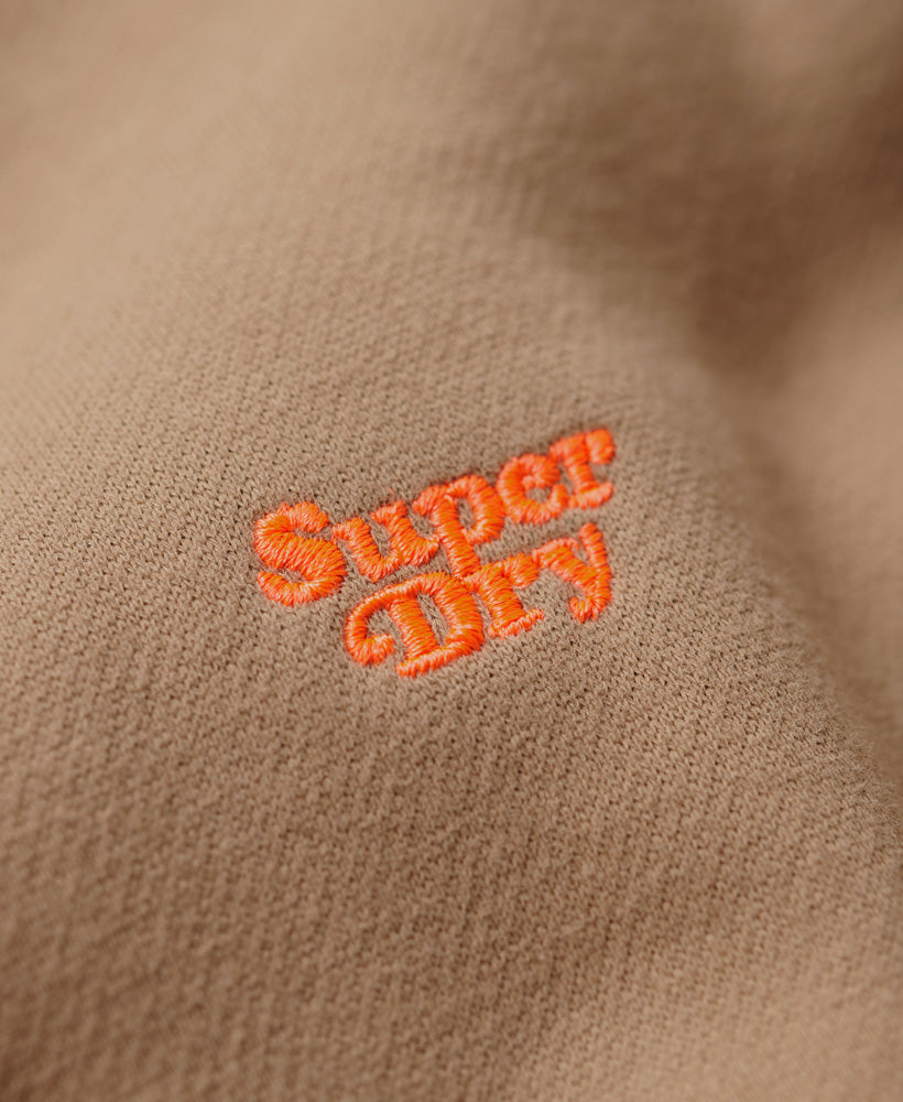 Vintage Logo Embroidered Half Zip Sweatshirt | Pyramid Sands Brown