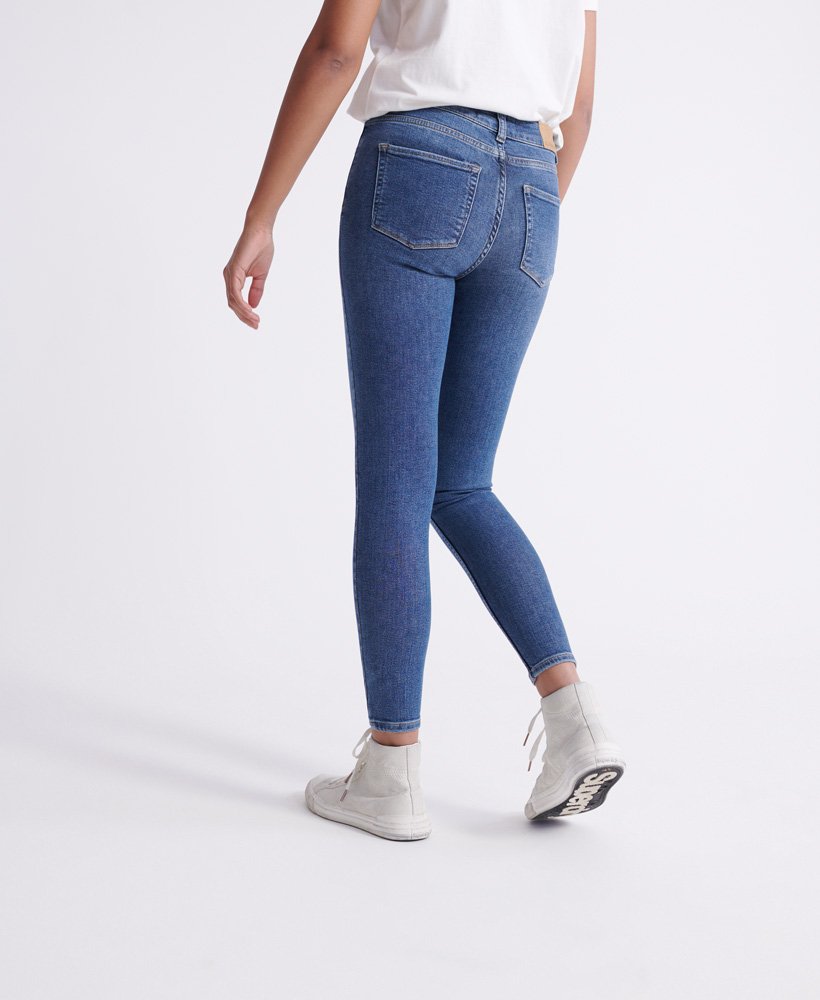 Mid Rise Skinny Jeans | Dark Indigo Aged