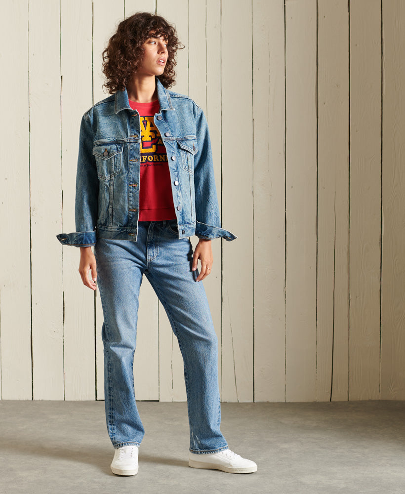 High Rise Straight Jeans | Ludlow Blue Stone