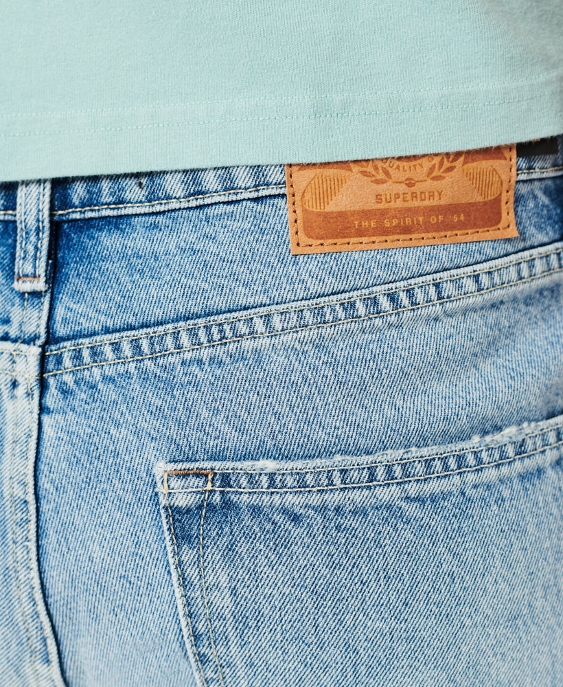 Vintage Straight Shorts | Beak Beat Up Blue