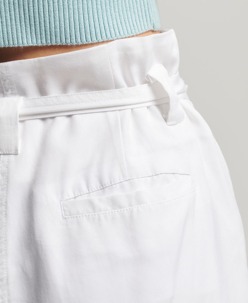 Vintage Paper Bag Shorts | Brilliant White