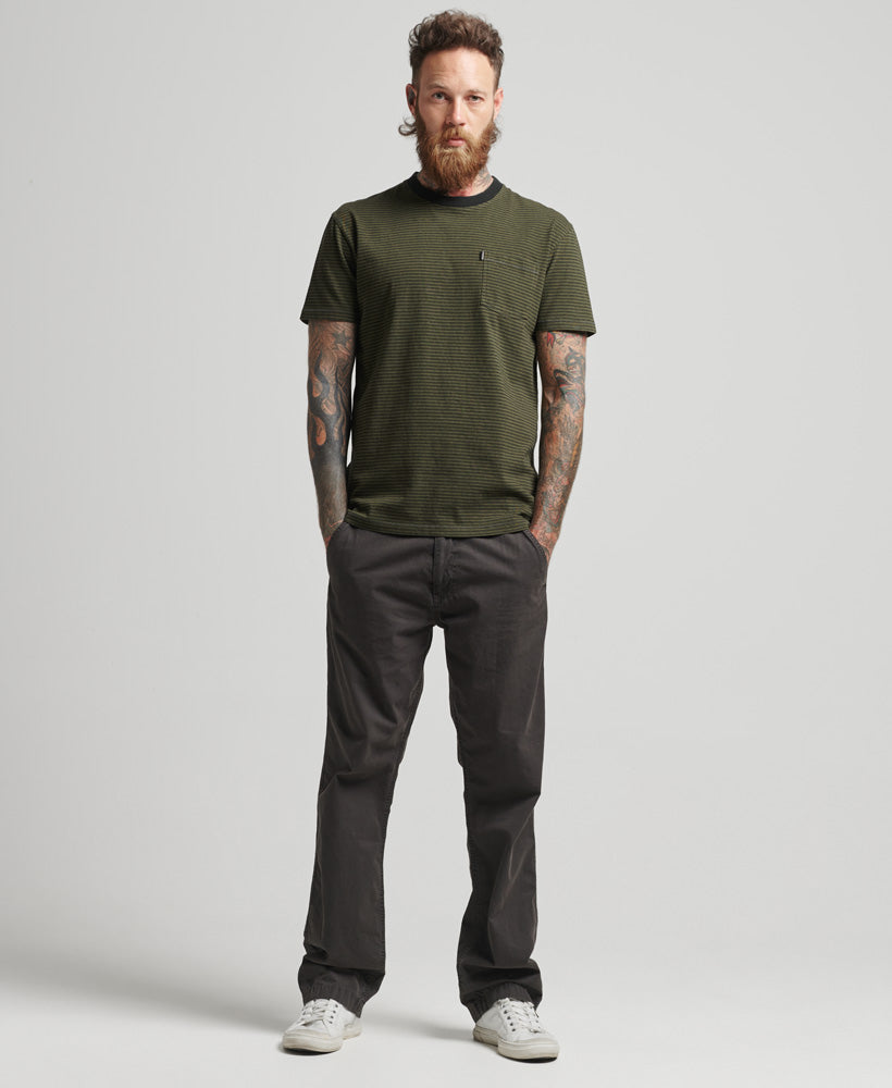 Stripe Pocket T Shirt | Od Stripe Soft Moss