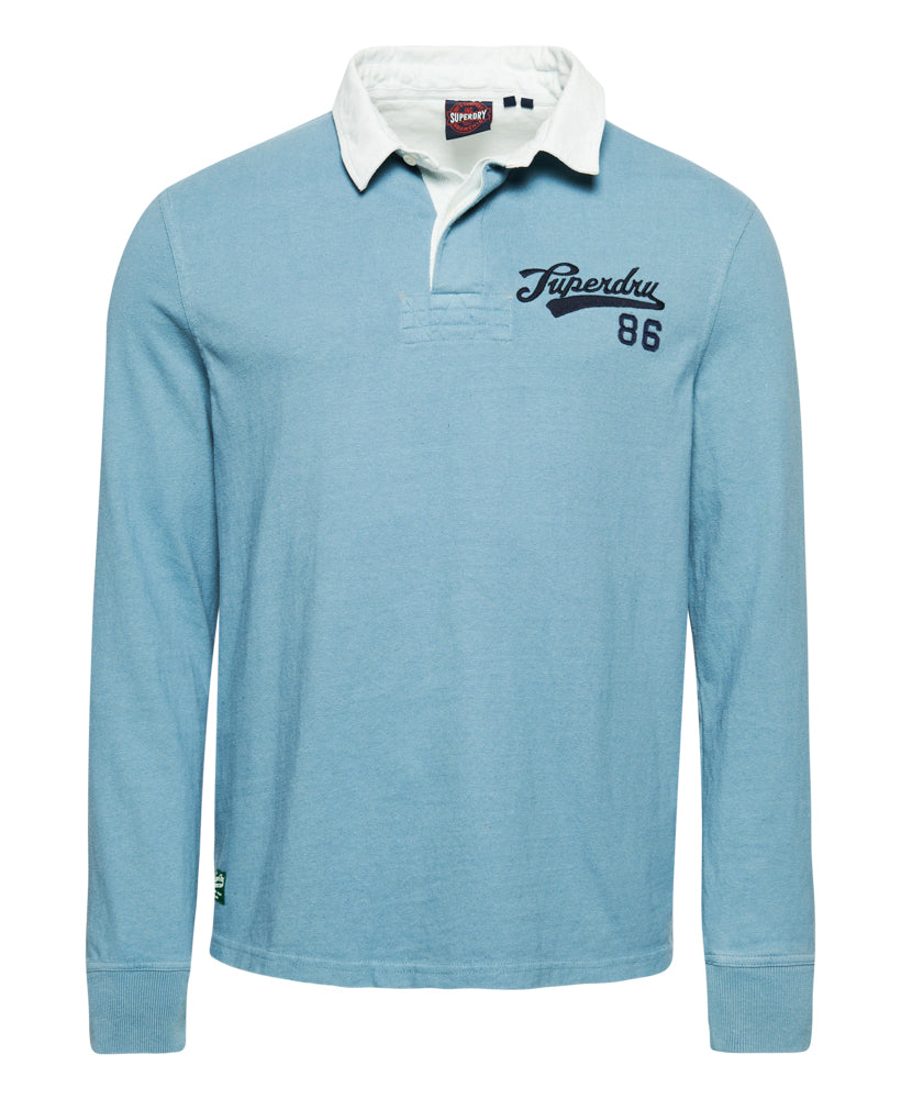 Vintage Applique Rugby Shirt | Wedgewood Blue