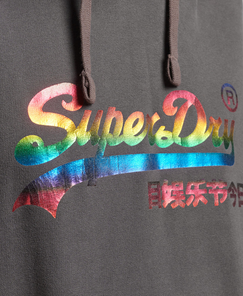 Rainbow Graphic Logo Hoodie | Charcoal