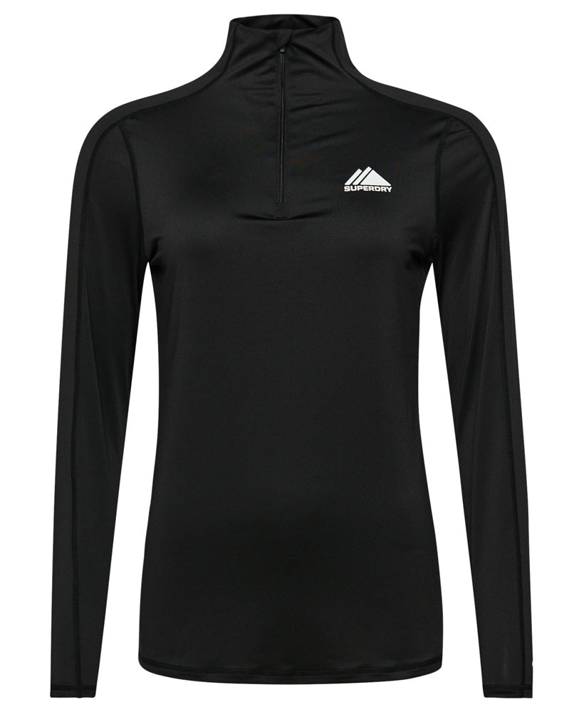 Half Zip Base Layer Top | Black – Superdry