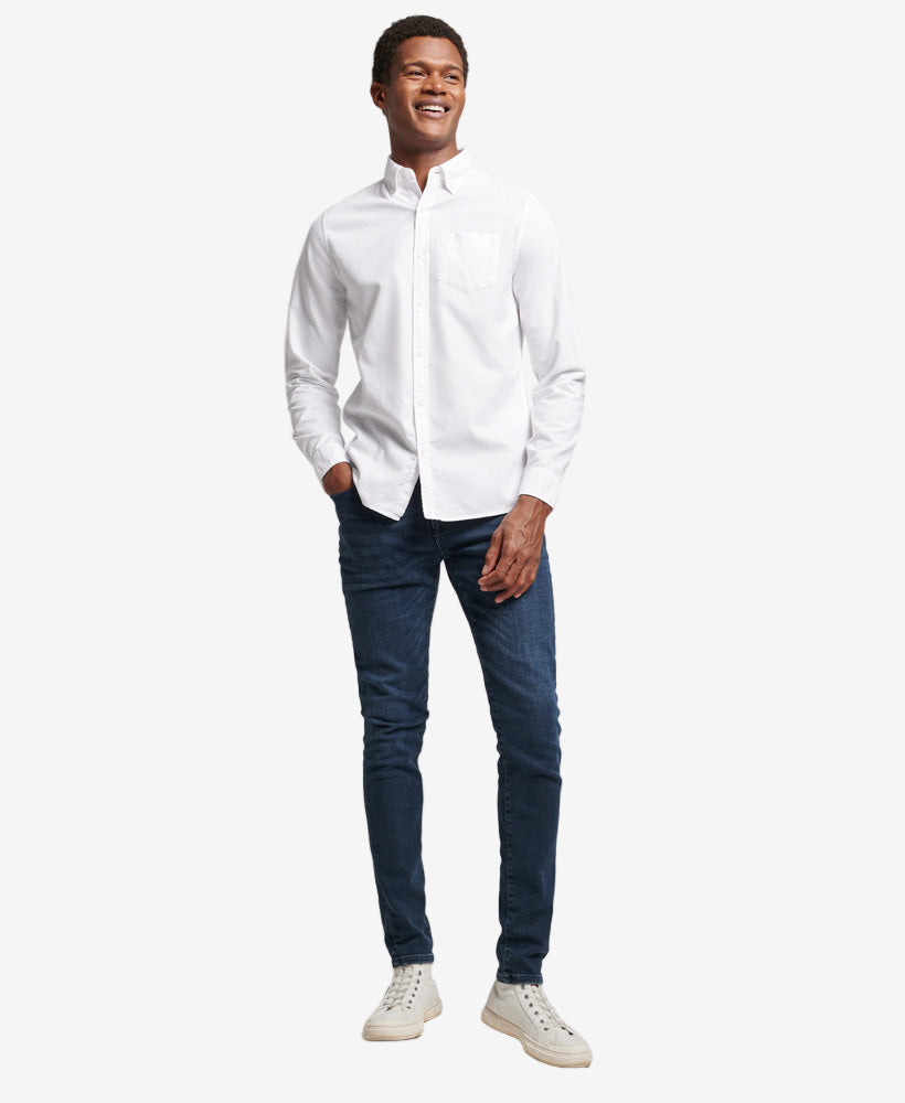 Organic Cotton Long Sleeve Oxford Shirt | Optic