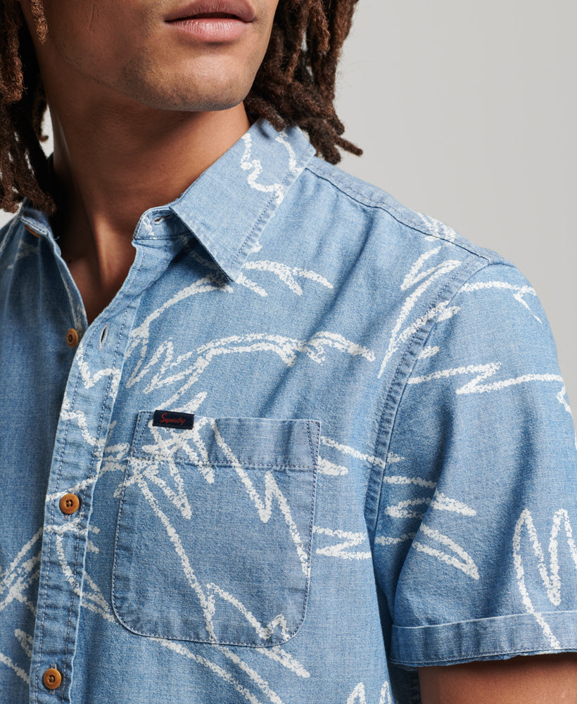 Vintage Loom Short Sleeve Shirt | Heavy Wash Crane