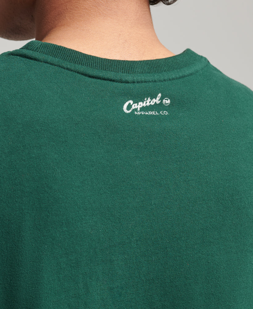 Vintage Scripted College T Shirt | Enamel Green – Superdry