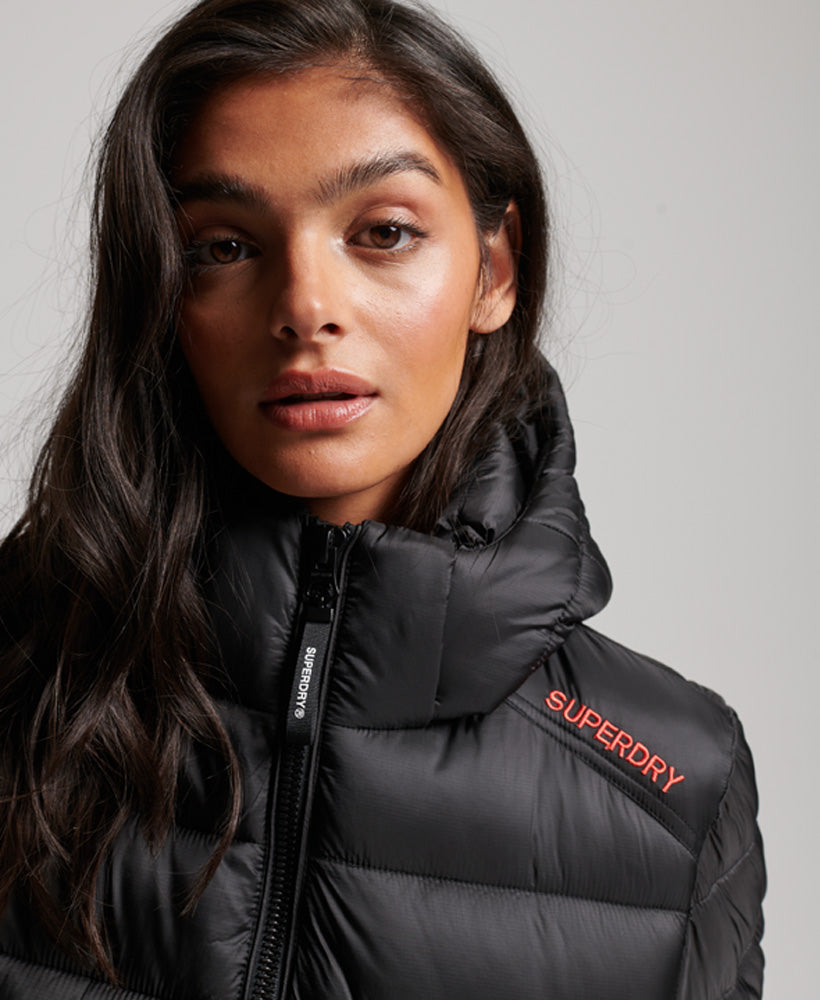 Code Cropped Sport Padded Jacket | Black – Superdry