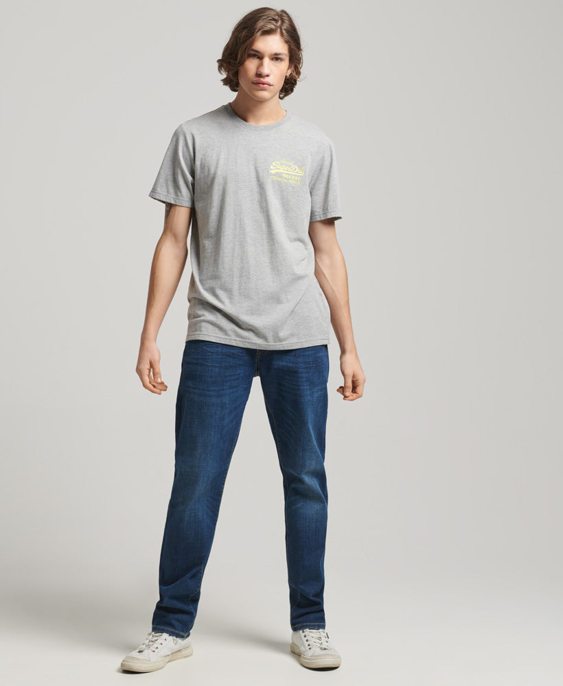 Vintage Logo Neon T Shirt | Grey Marle – Superdry