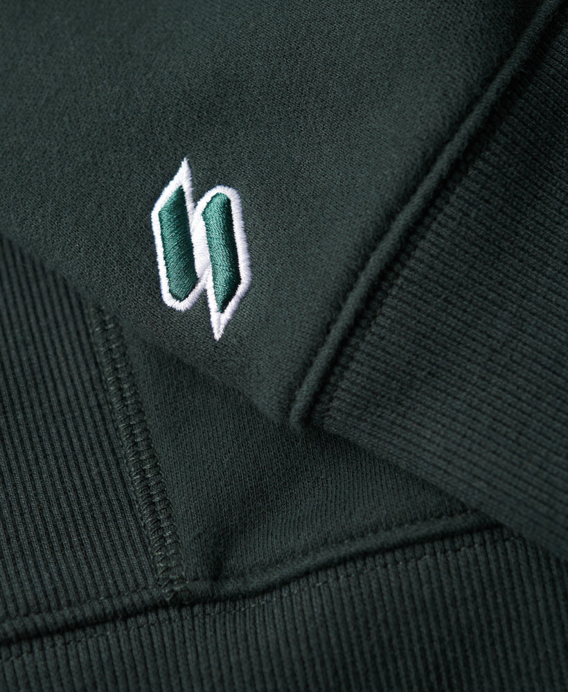 Luxury Sport Loose Fit Crew Sweatshirt | Academy Dark Green