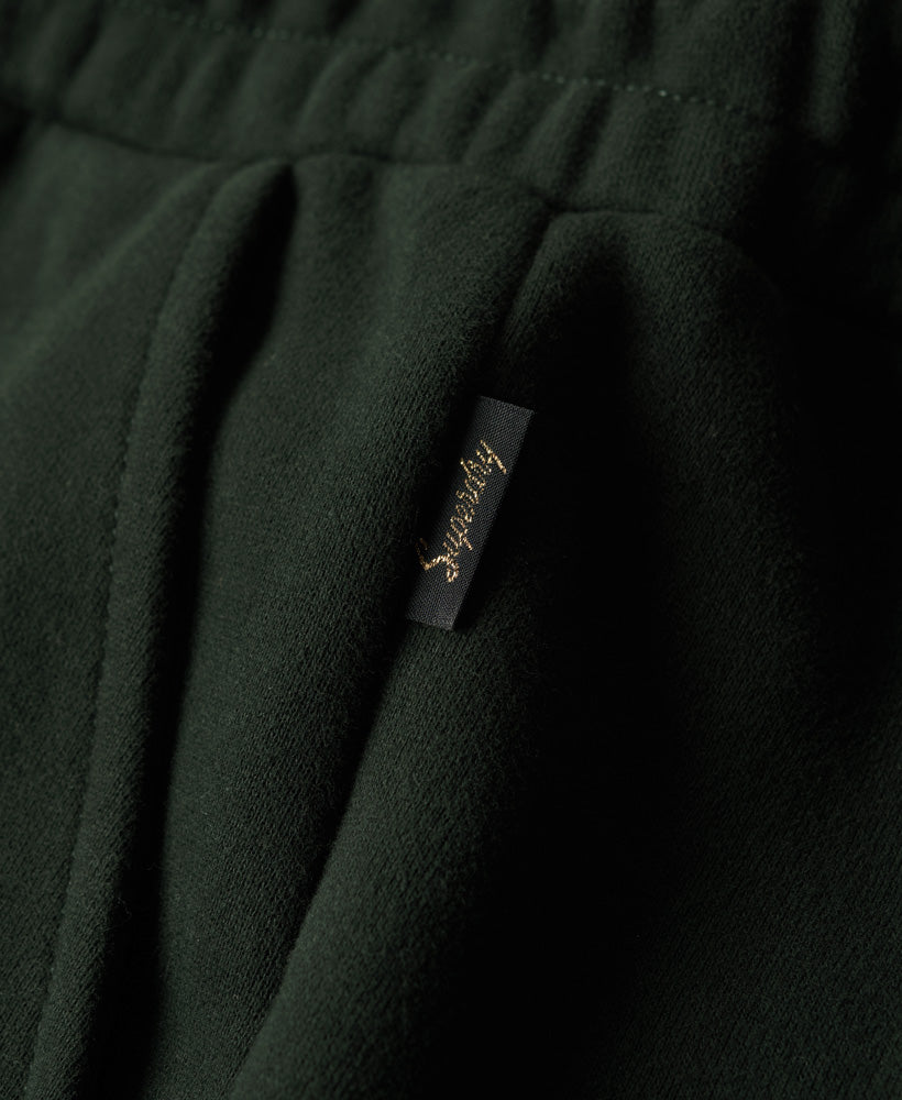 Luxe Metallic Logo Slim Joggers | Academy Dark Green