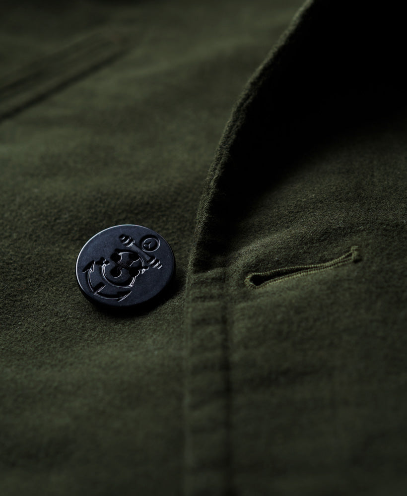 The Merchant Store - Moleskin Pea Coat | Surplus Goods Olive