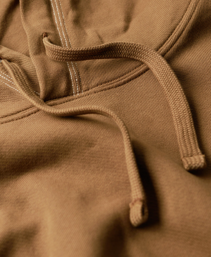 Contrast Stitch Relaxed Hoodie | Classic Brown Camel