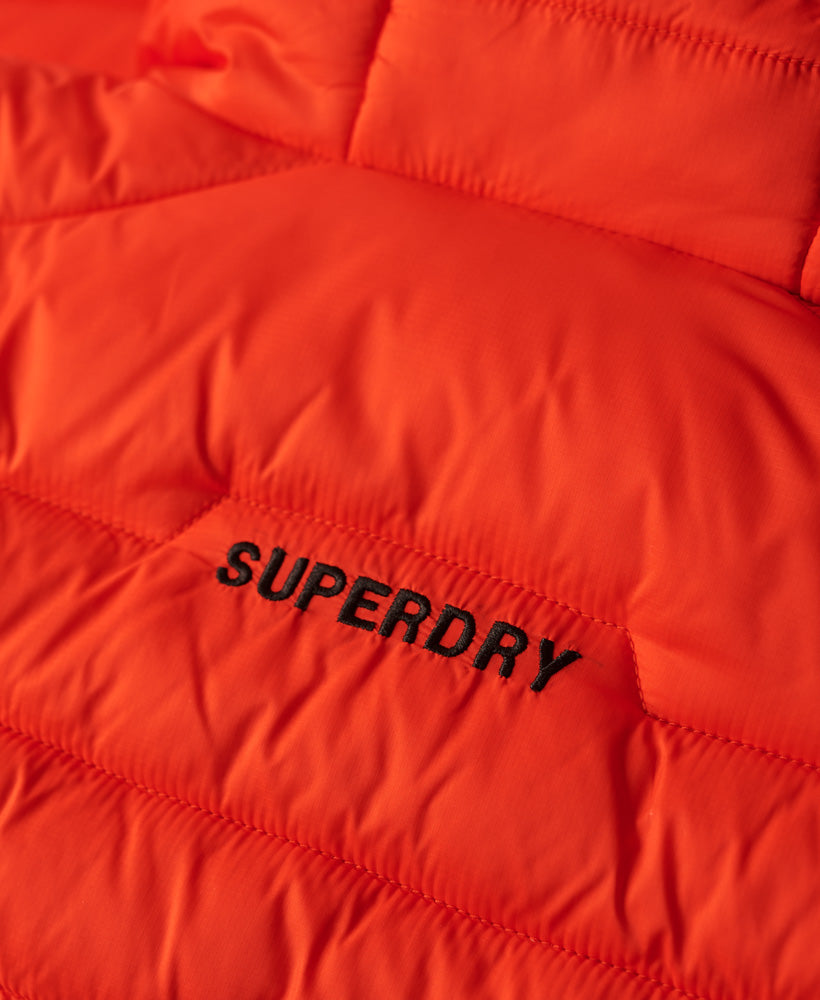 Hooded Fuji Sport Padded Jacket | Bold Orange