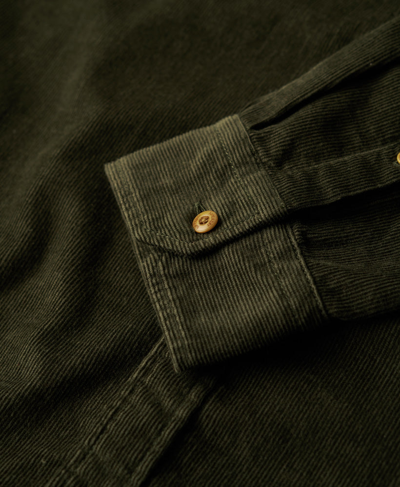 Trailsman Relaxed Fit Corduroy Shirt | Dark Moss Green