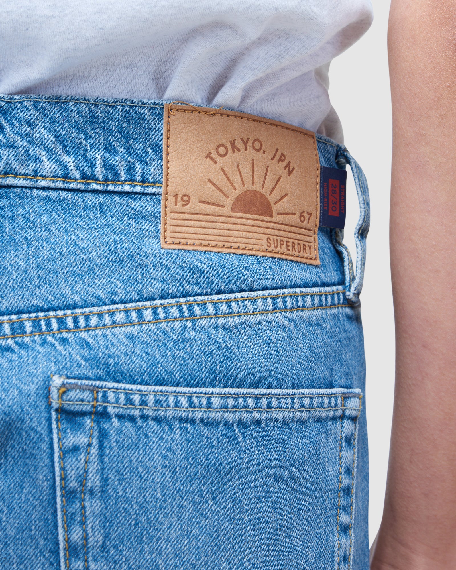 High Rise Straight Jeans | Mid Indigo Aged 30