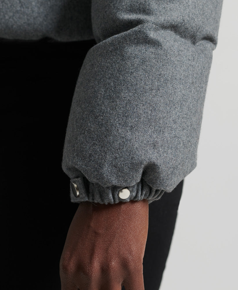 Alpine Down Padded Jacket | Grey Wool
