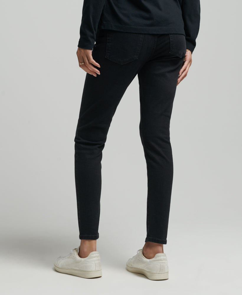 Vintage Mid Rise Skinny Jeans | Black Rinse