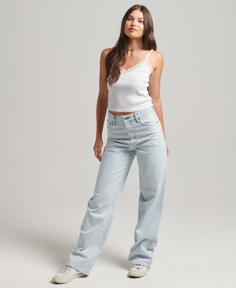 Vintage High Rise Straight Jeans | Light Indigo Vintage 30