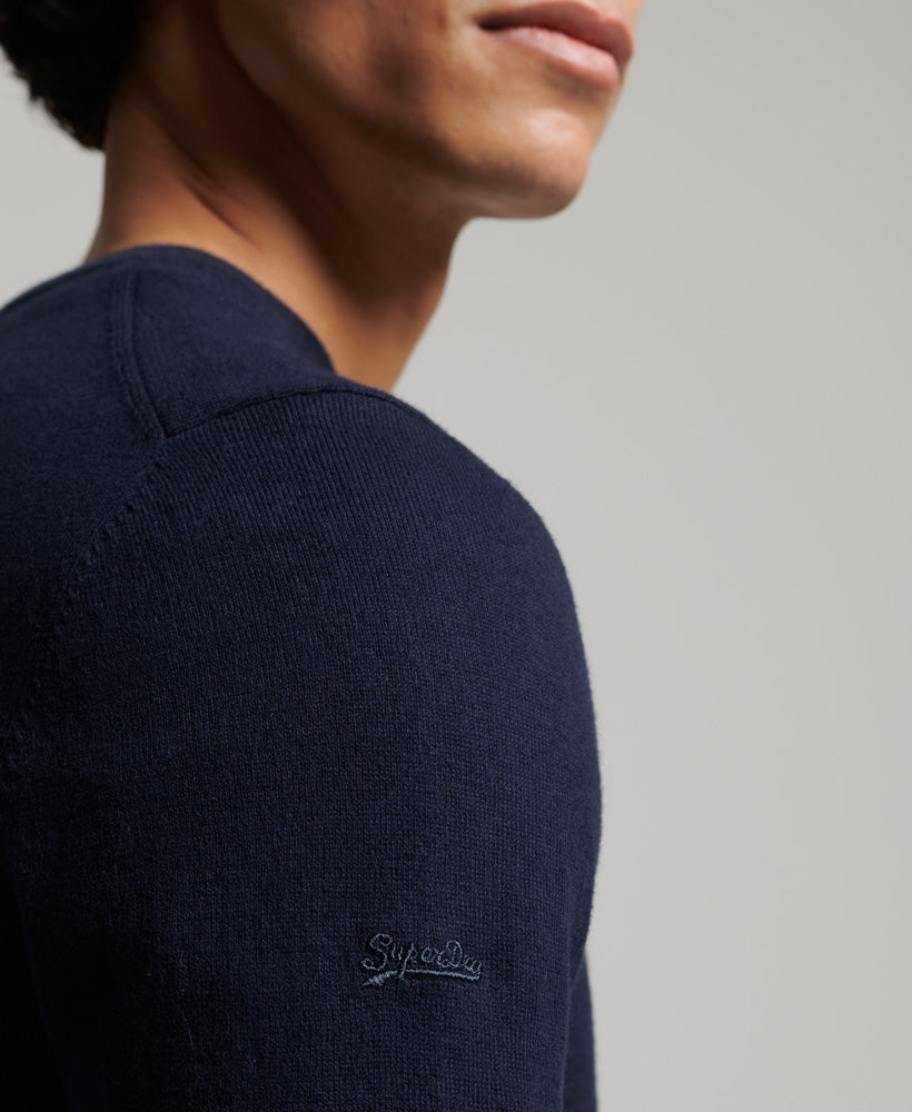 Vintage Embroidery Crew | Carbon Navy Marle