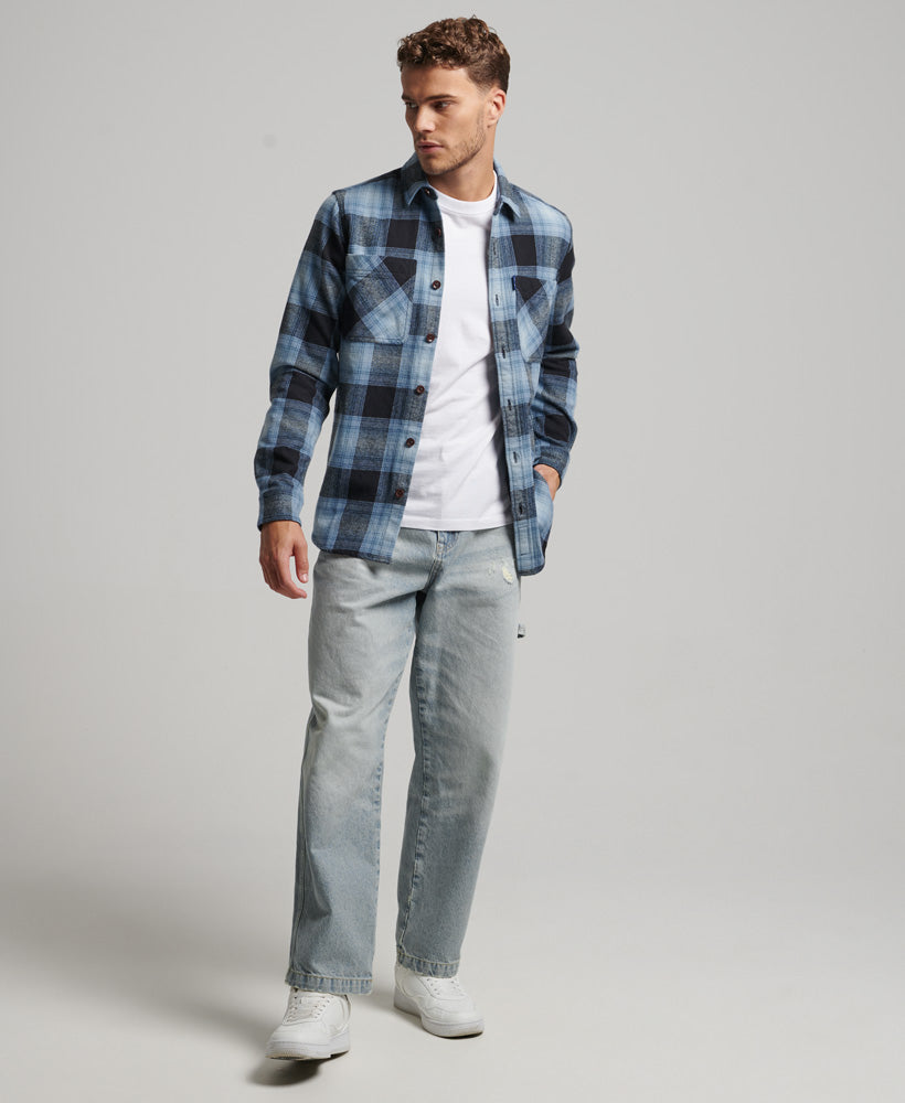 Vintage Check Overshirt | Workwear Blue Ombre