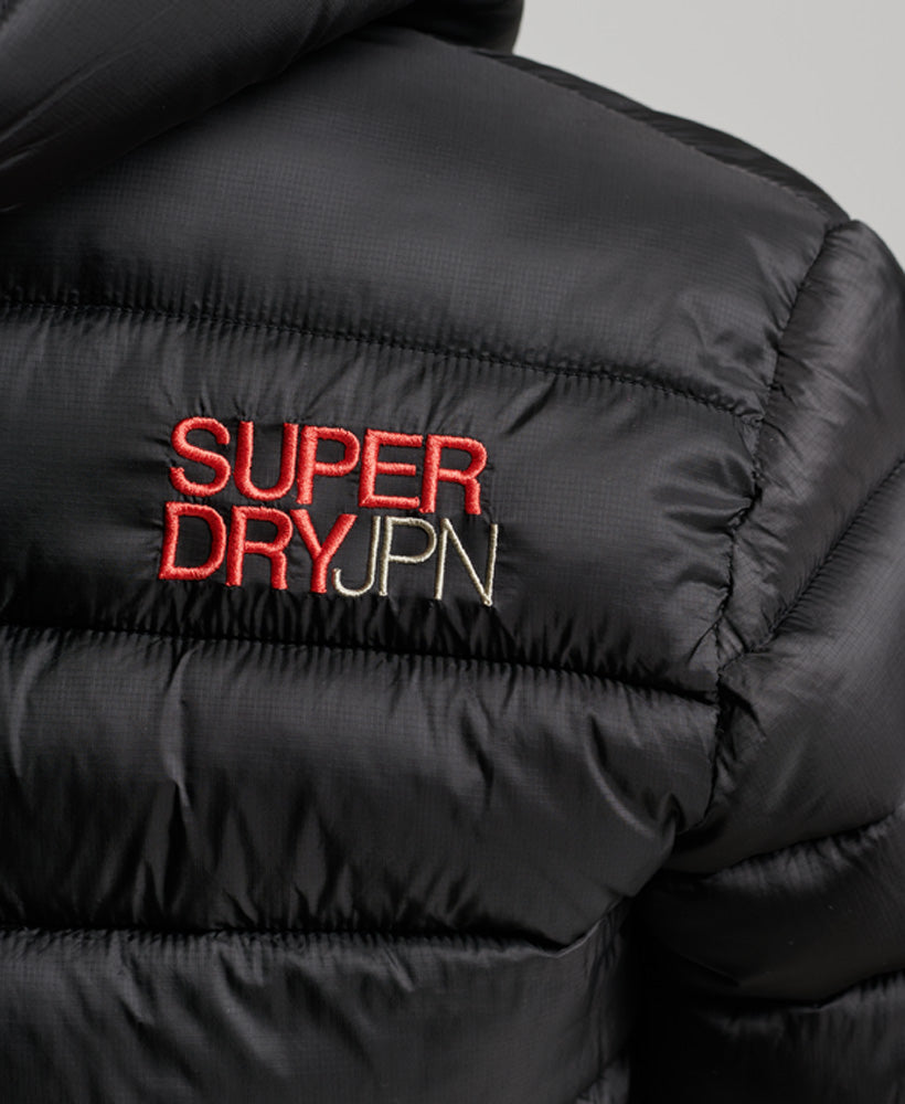 Code Cropped Sport Padded Jacket | Black
