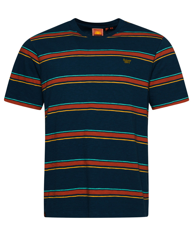 Vintage Textured Stripe T-Shirt | Blue Bottle Stripe