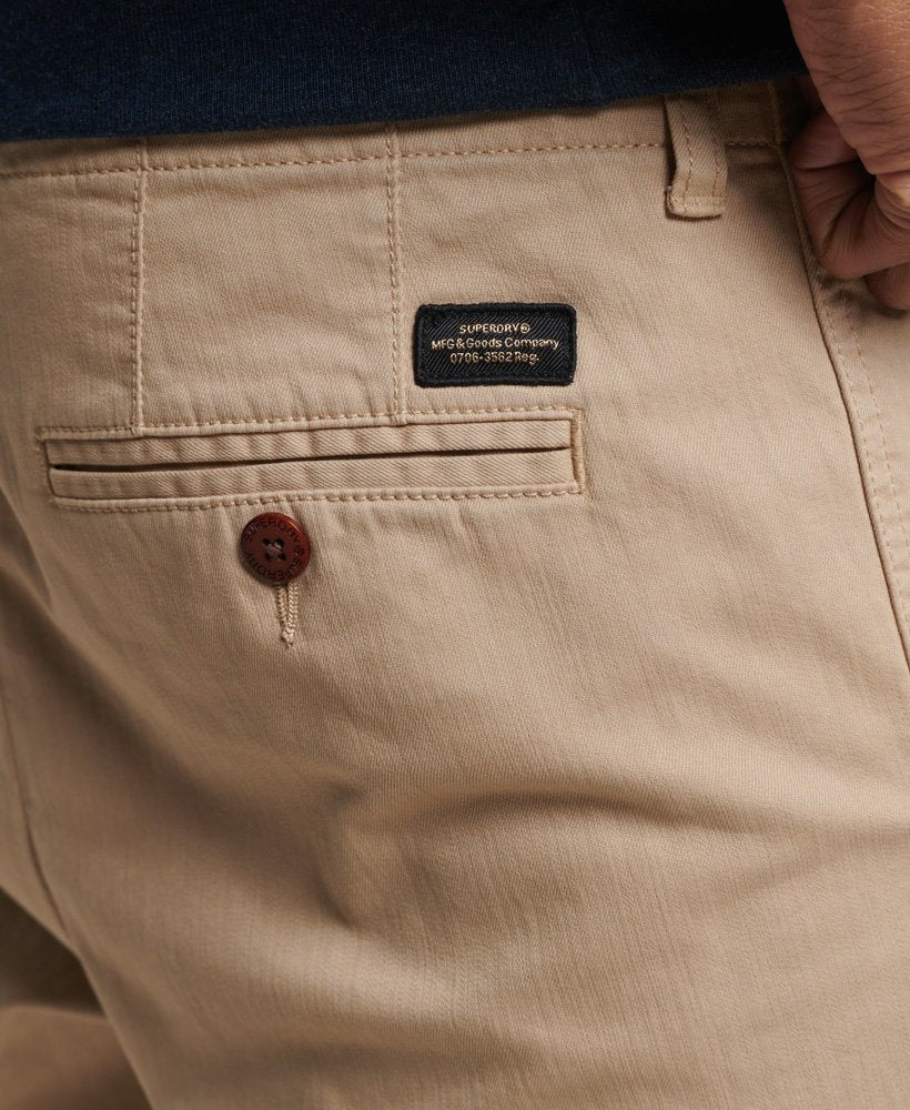 Officers Slim Chino Trousers | Stonewash 32