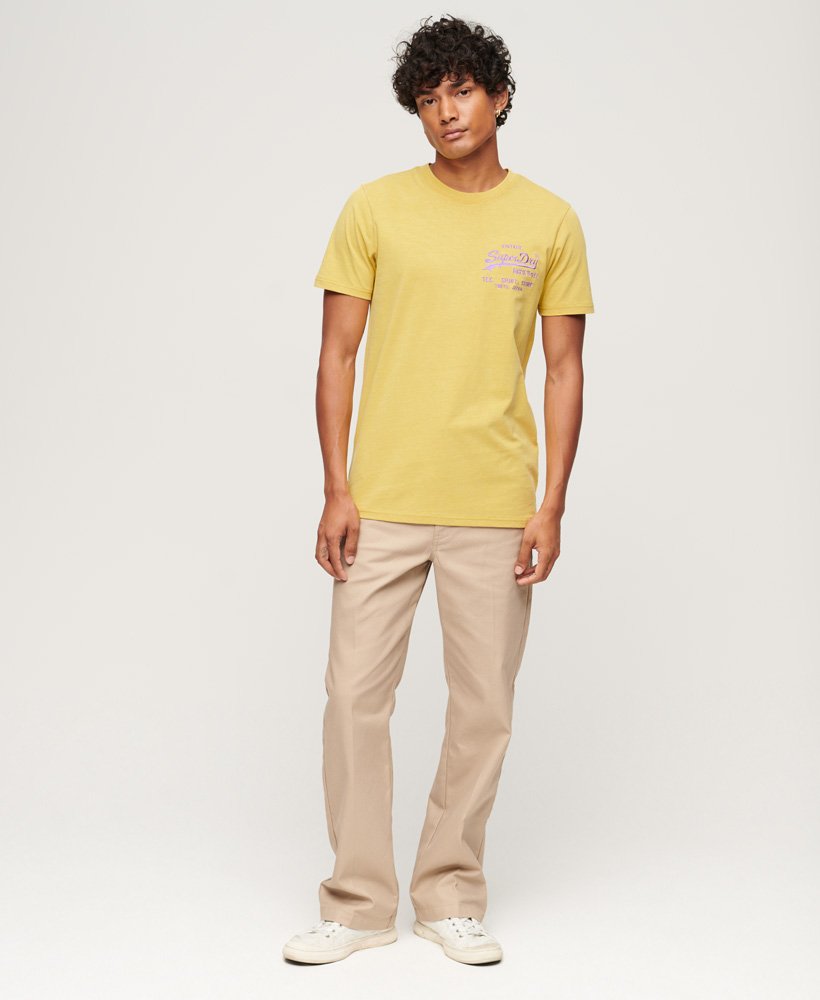 Neon Vintage Logo T-Shirt | Oil Yellow – Superdry