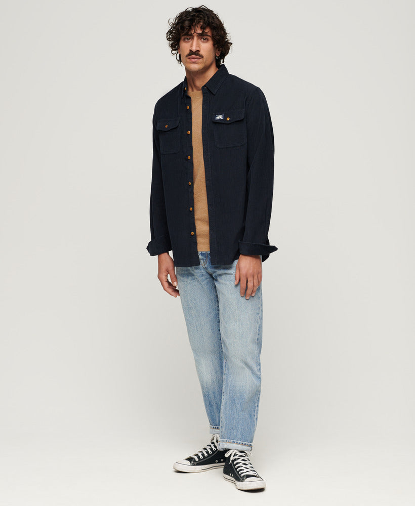 Trailsman Relaxed Fit Corduroy Shirt | Eclipse Navy – Superdry