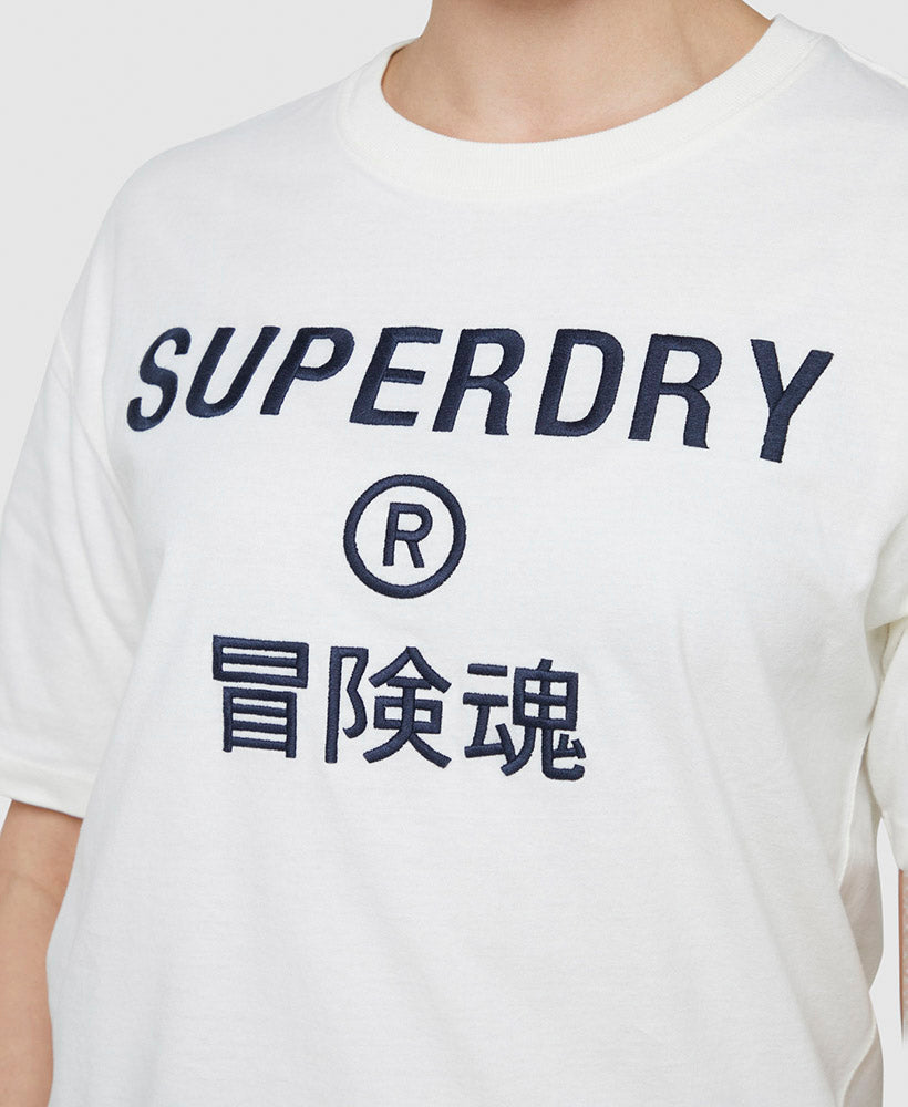 Vintage Corporate Logo T Shirt | Cream