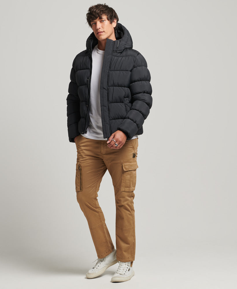 Hooded XPD Sports Puffer Jacket | Black – Superdry