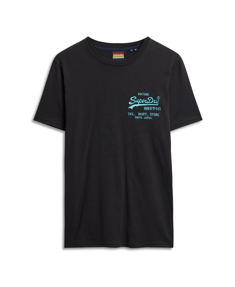 Neon Vintage Logo T-Shirt | Black
